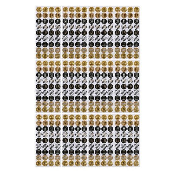 HONITANO 432Pcs Round Assorted Color Paper Stickers for Birthday Party present Packaging Sealing