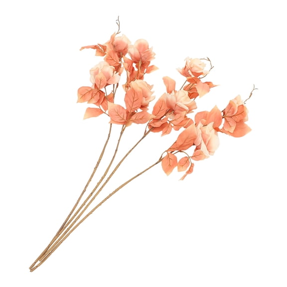 HONITANO 4Pcs Artificial Flower Heads in Orange 9x9x80cm for Home and Wedding Decoration