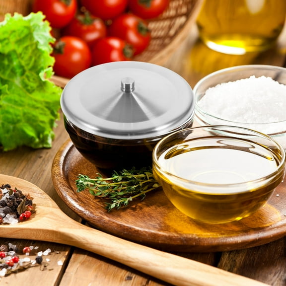 HONITANO 4Pcs Lid for Glass Mug Square Metal Cup Lid with Simple Design for Adults Drinking Occasions