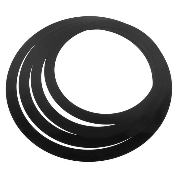 HONITANO 4Pcs Snare Drum Dampening Ring Black Polyacid Film Round Simple For Drummers Sound Softening Practice Home Use