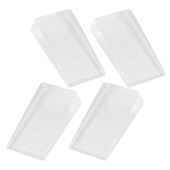 HONITANO 4Pcs Toilet Leveling Shims Non Slip Furniture Pads for Bathroom Toilets on Tile Floors Transparent PVC
