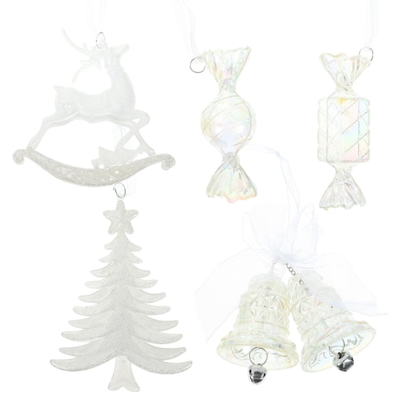 HONITANO 4Pcs Whimsical Design Xmas Tree Diy Ornament Acrylic Decor For Party Hosts And Celebrations
