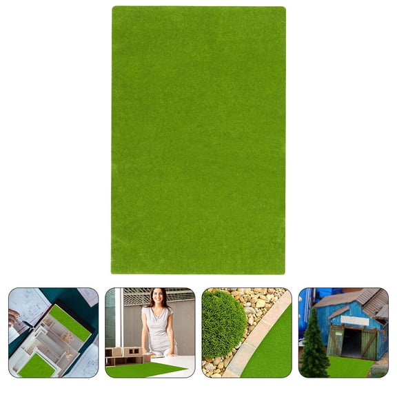 HONITANO Kraft Paper Turf Mat Green Fake Grass Mat for Sand Table Model Landscape