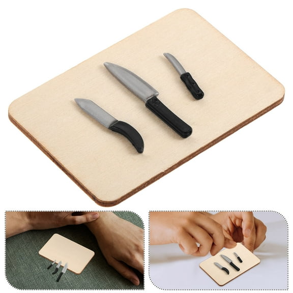 HONITANO 54Pcs Mini Stuff Miniature Dollhouse Accessories Assorted Color 5.00X3.50X0.30CM For Children Pretend Play