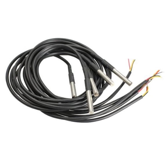 HONITANO 5Pcs Temperature Transducer Waterproof Stainless Steel Cylindrical for Engineers 6mm Diameter 1.97in Length