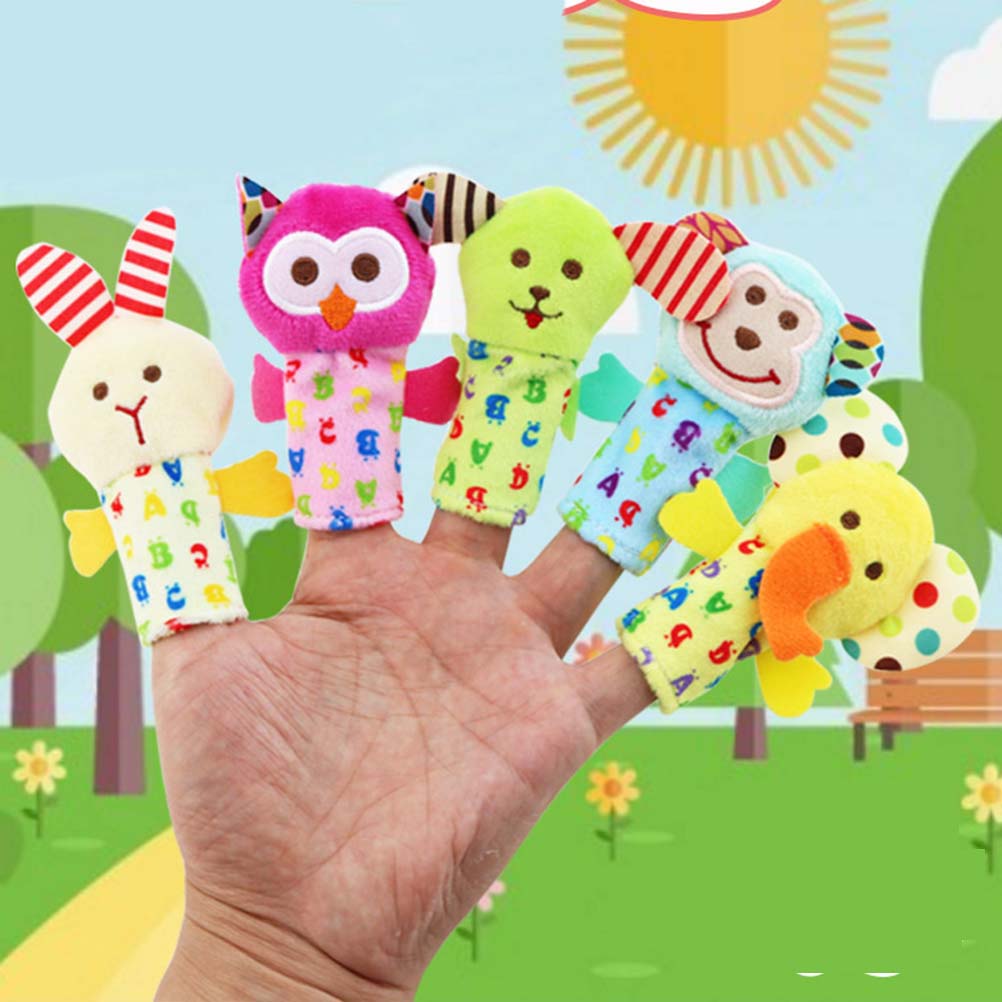 HONITANO 5Pcs Toddler Finger Puppets Assorted Color Plush PP Cotton ...