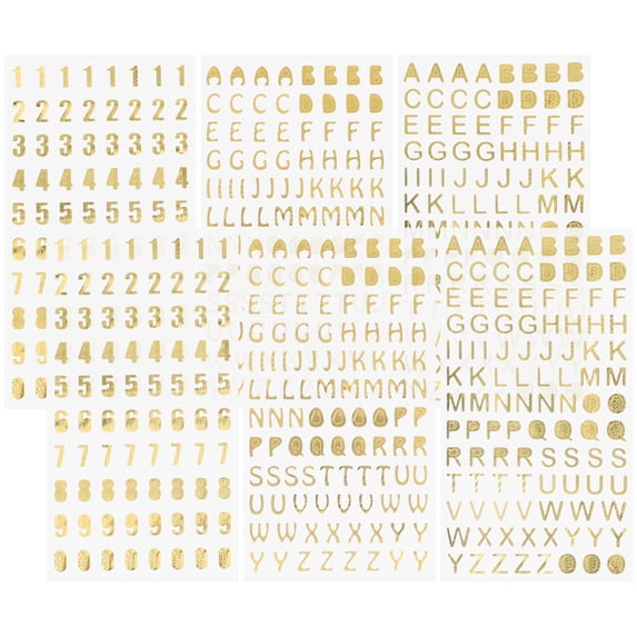 HONITANO 6 Sheets Kids Alphabet Stickers for Scrapbook and Craft Projects with Modern Style