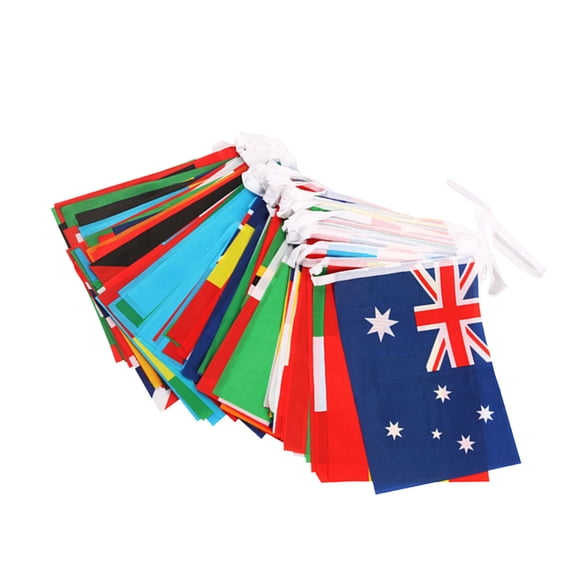 HONITANO 6Pack Assorted Color String Flags for Public Places and School Events Countries String Flag 98x8x6in