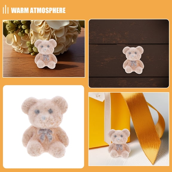 HONITANO 6Pcs Miniature Bears Toy Light Brown Mini Animals For Valentine S Day And Group Activities
