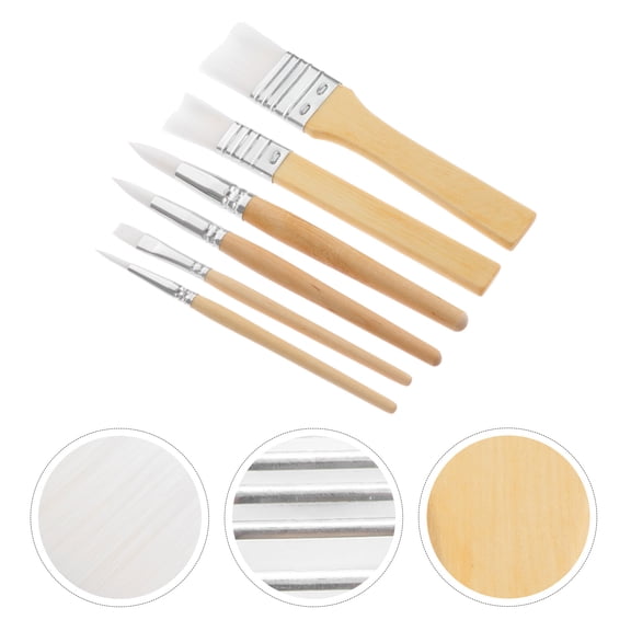 HONITANO 6Pcs Painting Tools for Kids School Classroom Activities Portable Short Handle