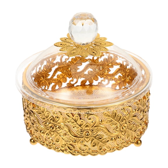 HONITANO 6Set Golden Square Candy Holder 11.8X4.7X4.7in Acrylic Alloy Portable Dust-proof For Home Decor And Parties