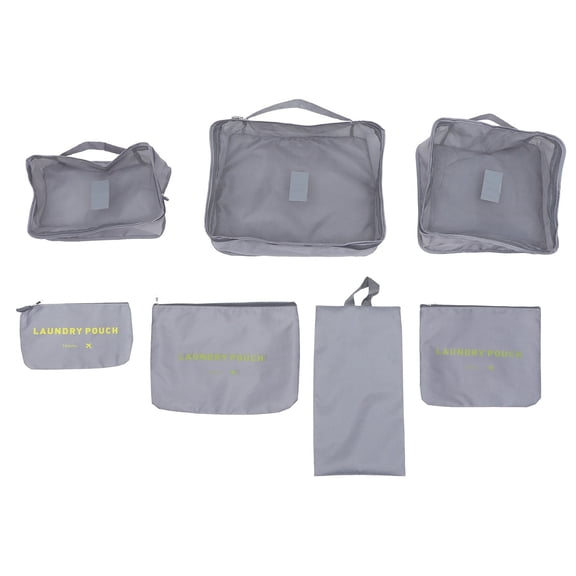 HONITANO 7Pcs Hiking Packing Cubes for Suitcase Waterproof Luggage Storage Bags