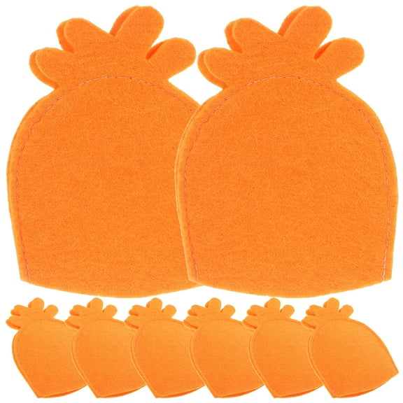 HONITANO 8Pcs Adorable Pineapple Shaped Felt Easter Egg Cover Bags for Kids and Adults Egg Storage Bag