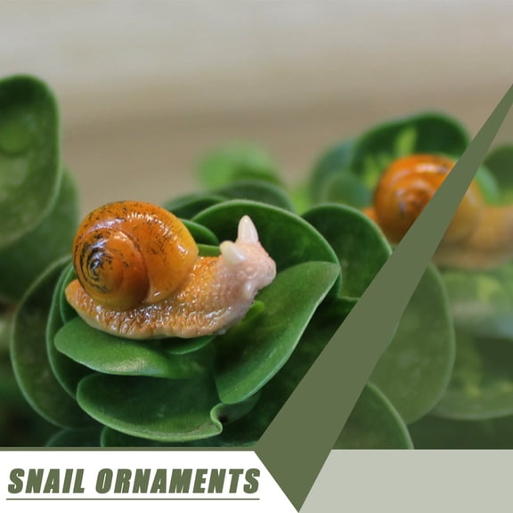 HONITANO 8Pcs Micro Landscape Resin Snails Durable Resin Desktop Adornments for Indoor Outdoor Use