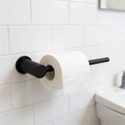 HONITANO Black Stainless Steel Towel Bar, Easy Install Space-Saving Bathroom Accessory