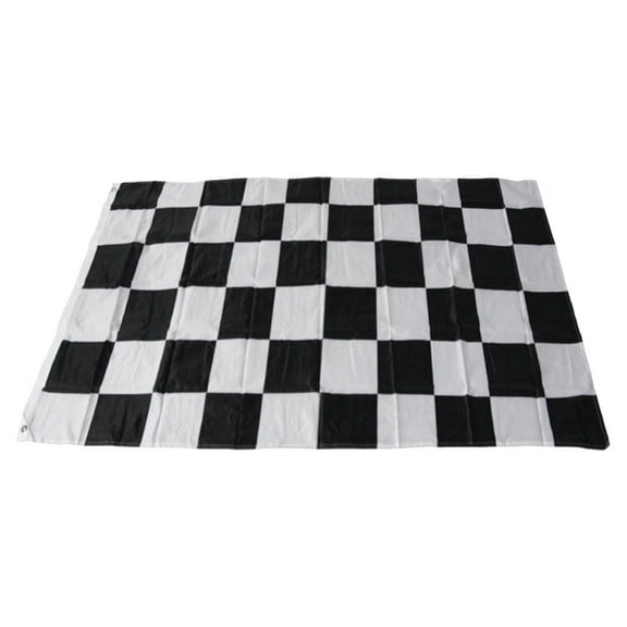 HONITANO Checkered Race Flag Durable Polyester with Plastic Pole for Racing Parties and Festivals 3x5 inches
