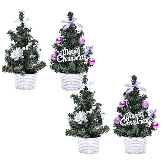 HONITANO Christmas Tree Model Tiny Artificial 8In 2Pcs For Christmas
