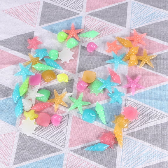 HONITANO Conch Shells 50Pcs for Aquarium Decor Small Tank Fish Decorations Resin Material Assorted Color 13x11x2.5In