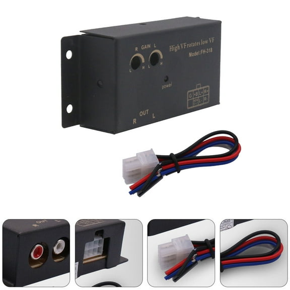 HONITANO Converter For Car Audio Conversion Adapter Volume Adjustment Delay Function 1 Set 11.5X2In