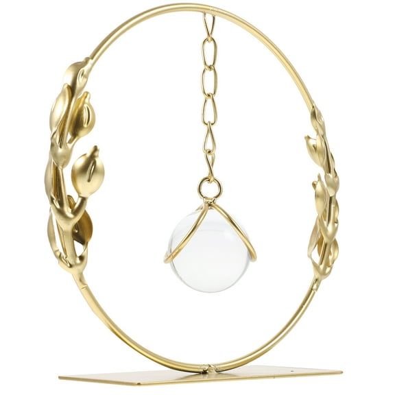 HONITANO Crystal Ball Decoration 7.9X6.7X2.4In Iron And Crystal For Desk Ornament 1Pcs