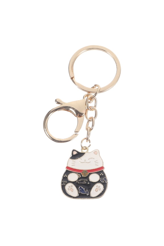 Japanese Style Lucky Waving Cat Keychain 1 Pack Cute Keyring Charm for Women and Men Daily Use Gift