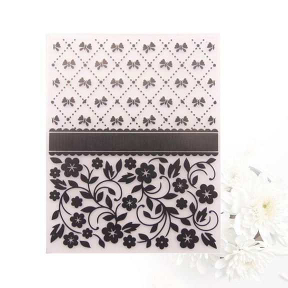 HONITANO Diy Stencil Plastic Embossing Stencil for Card Making Black 15x12x0 5in 1Pack