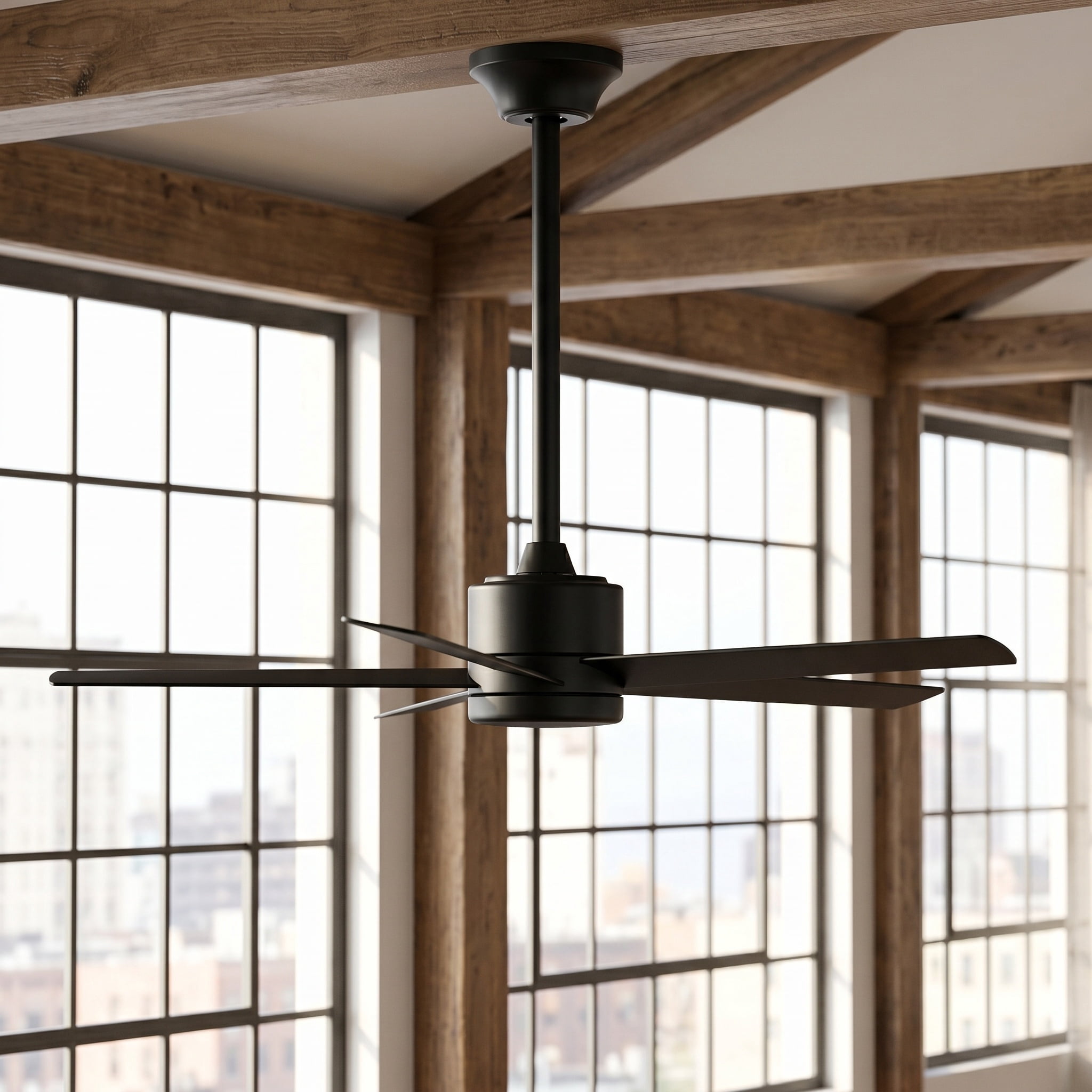 Ceiling Fan Extensions HONITANO Ceiling Fan Extension Downrod 16 Inch Black Hanging Pole ...
