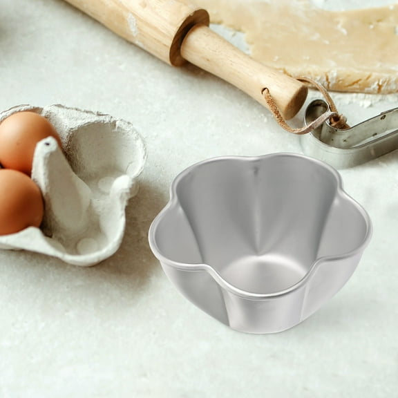 OFFIGAM 4-Pack Mini Cake Molds for Baking Pudding Cups, Non-Stick Aluminum Alloy, and Easy to Clean
