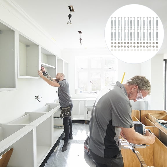HONITANO 30-Piece Furniture Connecting Nuts Set for Projects and Home Renovation, Hardware Fittings