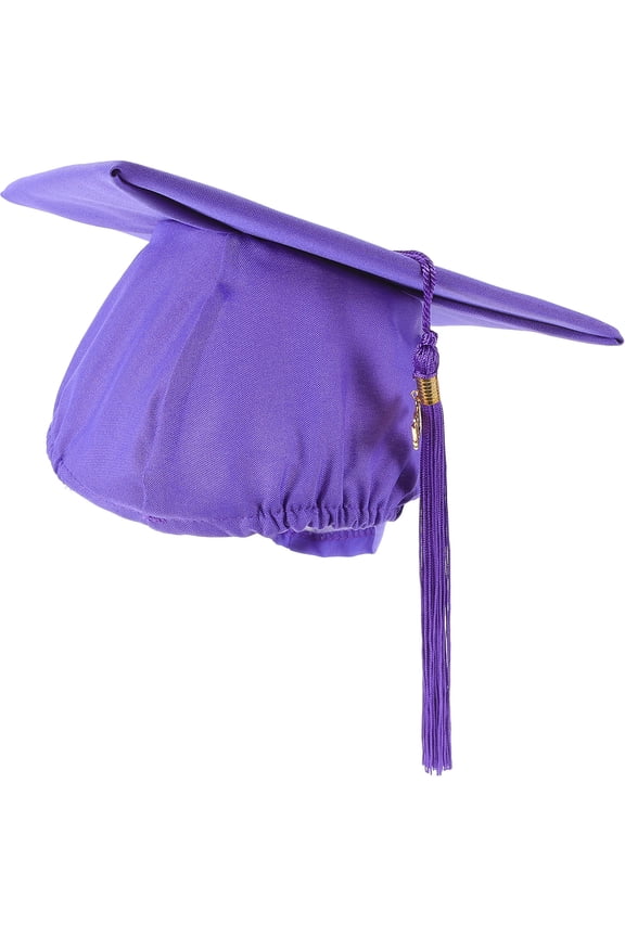 Graduation Hats for College Students Purple Polyester 1Pcs