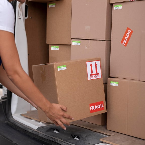 HONITANO 300Pcs Write on Self Adhesive Green Calibration Labels for DIY Use
