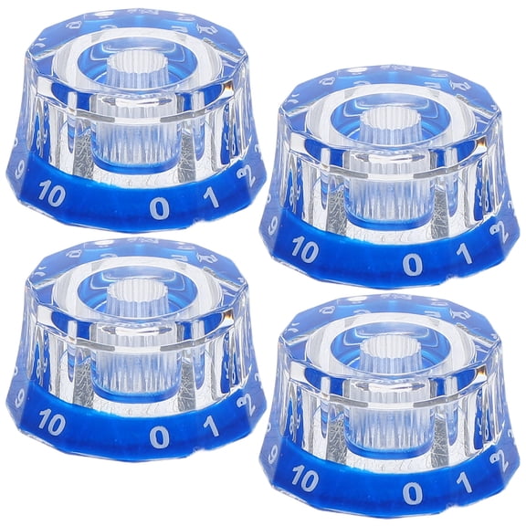 HONITANO Guitar Knobs for Electric Guitar 4Pcs Acrylic Round with Precision Adjustment and Smooth Operation