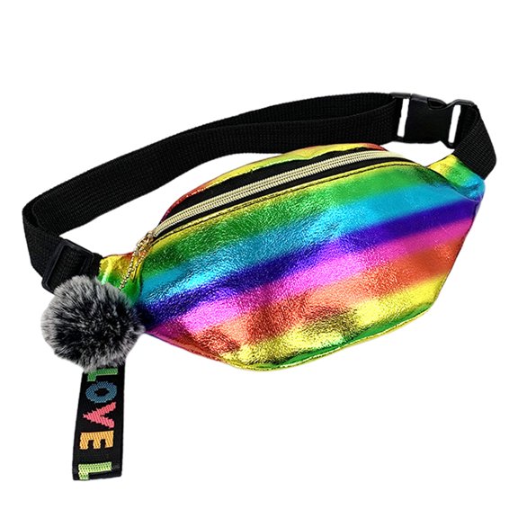HONITANO Running Pouch Women Holographic Fanny Pack Pu 1Pcs