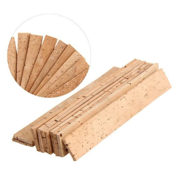 HONITANO Instrument Cork Adhesive 10Pcs Khaki Clarinet Cork Sheet 3.2x0.4x0.1in