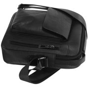 HONITANO Men's Black Crossbody Messenger Bag, PU Waist Pouch for Travel and Daily Carry
