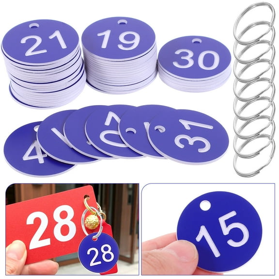 HONITANO Numbered Repair Tags 50 Sets Round Portable Design for Marking and Identification in Various Occasions