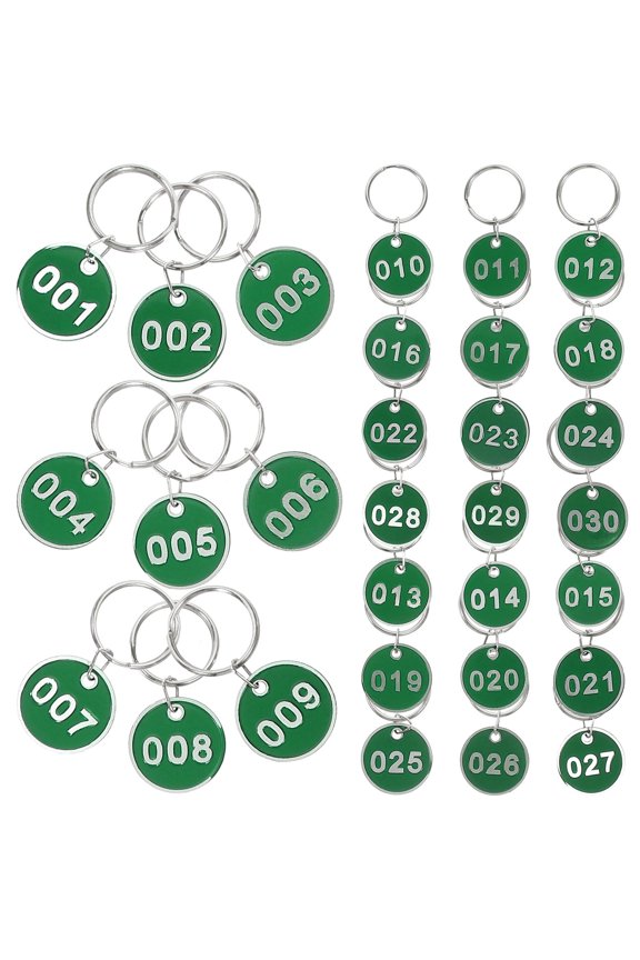 Numbered Tags 30Pcs Metal Round for Marking Items in Kindergartens and Shopping Malls