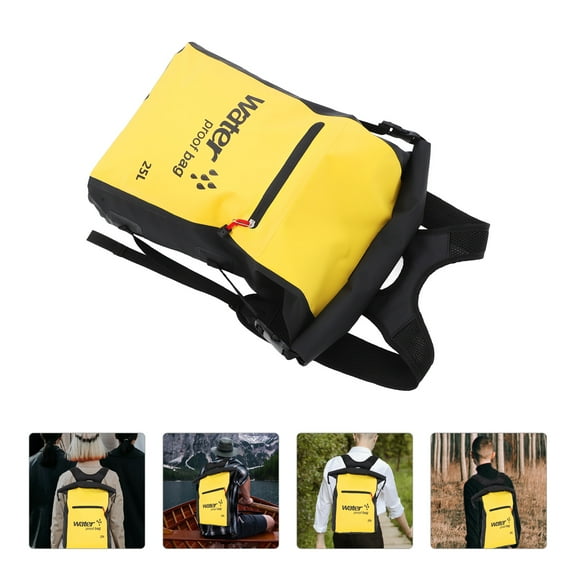 HONITANO Outdoor Waterproof Dry Bag 40 x 15.7 x 22.8in for Beach Activities and Water Sports Yellow Black PVC Mesh 1Set