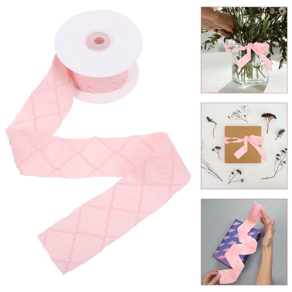 HONITANO Pink Bow Making Ribbon 1 Roll for Diy and Crafting Projects