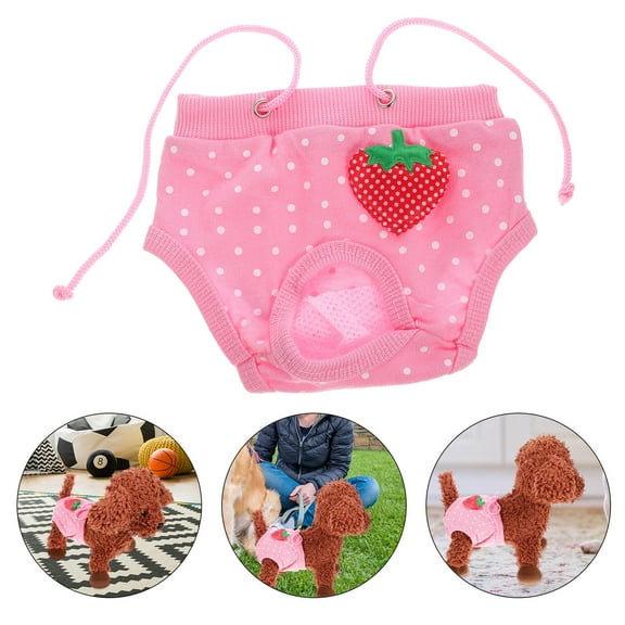 HONITANO Pink Lace Pet Diaper for Puppies Estrus Period Protect from Blood 1Pack