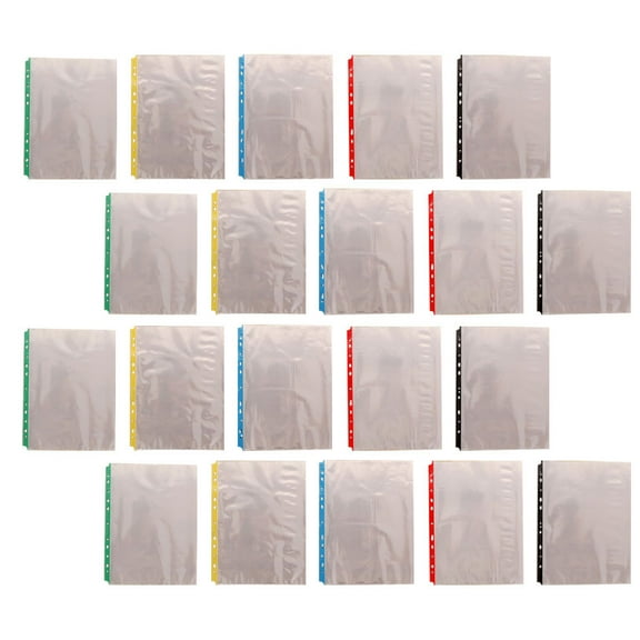 HONITANO Plastic Page Protectors 100Set for Paper Cover and File Organization