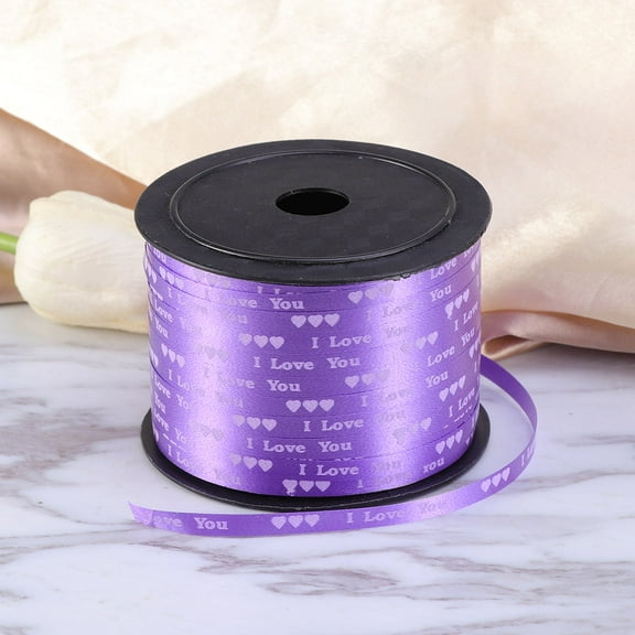 HONITANO Purple Heart Shaped Curling Ribbon 1Pack 354.3In for Valentine's Day Balloon and present Wrapping Decorations