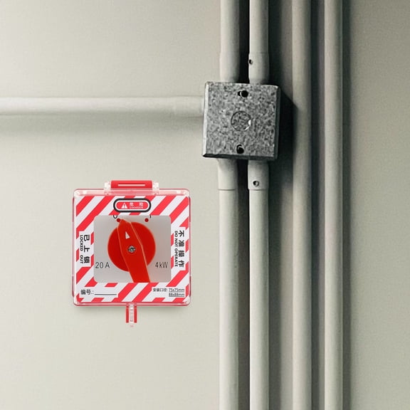 HONITANO Red Square Push Button Cover 1Pack Resin Pc For Wall Switch 5.3x4.06x2.48in