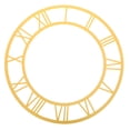 thumbnail image 1 of HONITANO Golden Round Wall Clock with Roman Numeral Face, Acrylic Decorative Timepiece for Home and Office, 1 Set, 1 of 8