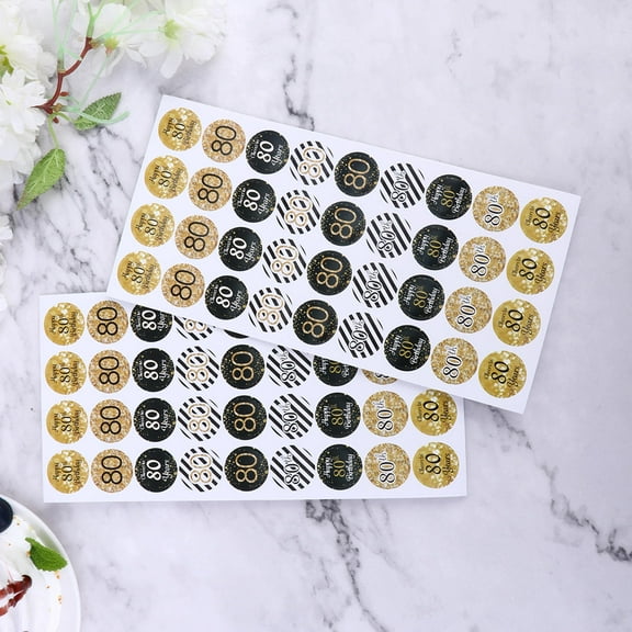 HONITANO Round Sticker 432Pack Self-Adhesive Labels for Birthday Party Favor and Candy Bag Decoration