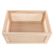 HONITANO Light Brown Wooden Magazine File Holder, Sturdy Desktop Book and Paper Organizer for Home Office Bookshelf Storage