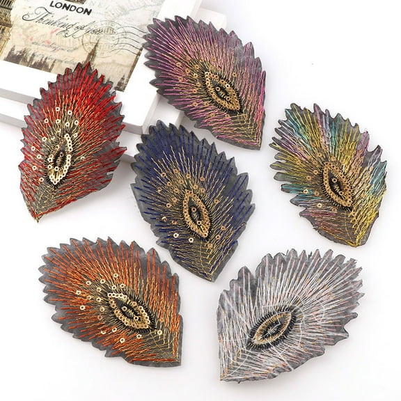 HONITANO Shaped Sequin Fabric Clothes Patches 12Pcs for Clothing Bags Crafts Diy Projects Handmade Activities