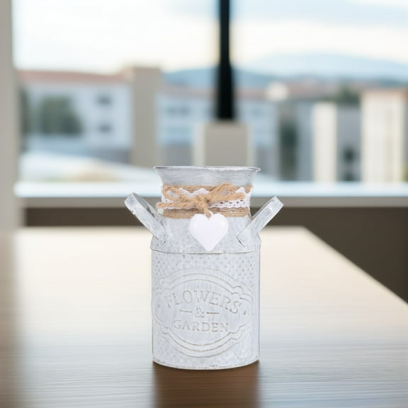 HONITANO Silver Round Flowerpot for Table Decor and Home Decorative Accessories 1Pcs