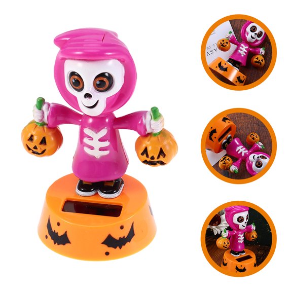 HONITANO Solar Dancing Ghost Decoration for Car Multi Color Plastic Material