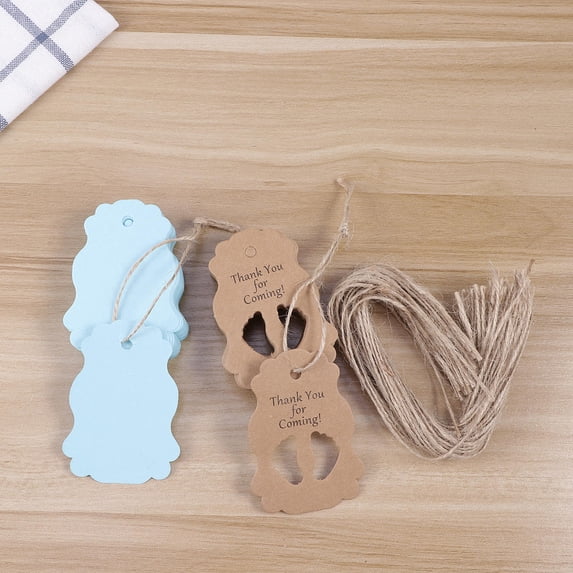HONITANO Thank You For Coming 50Pack Shape Hanging Tags for Baby Decorations
